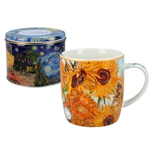 Tasse et boîte en métal - Tournesol, Van Gogh 400 ML