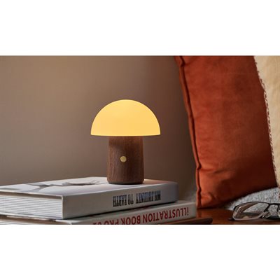 Mini Alice Mushroom Lamp-Walnut