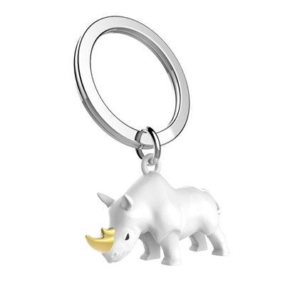 Porte-clé- Rhinocéros Blanc