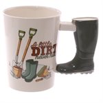 Garden Wellington Boot Shaped Handle Mug